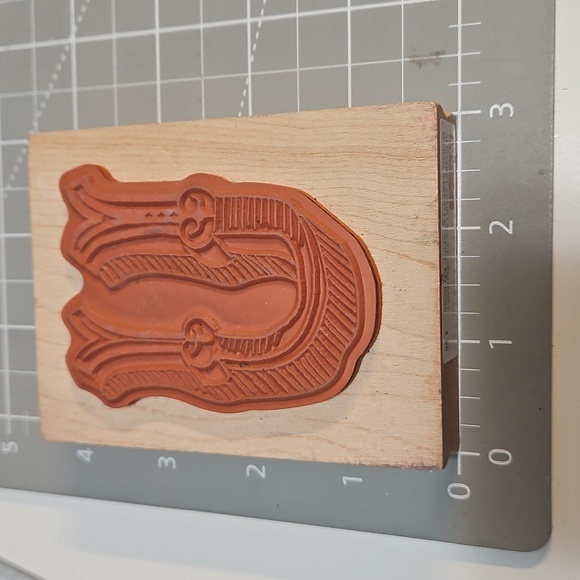 Georgeous "U" Monogram Rubber stamp Alphabet Soup line - Picture 3 of 5